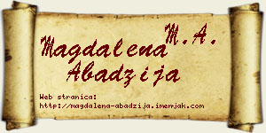 Magdalena Abadžija vizit kartica